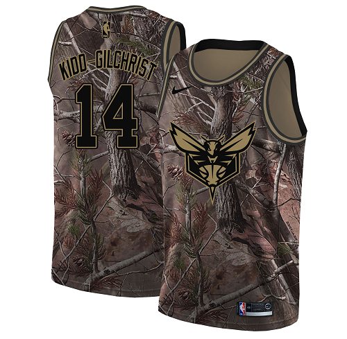 Hornets #14 Michael Kidd-Gilchrist Camo Basketball Swingman Realtree Collection Jersey