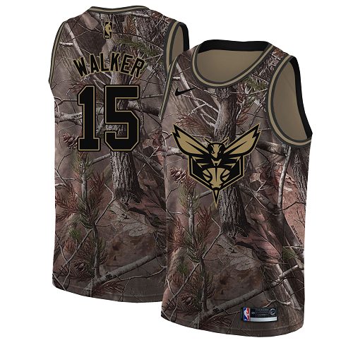 Hornets #15 Kemba Walker Camo Basketball Swingman Realtree Collection Jersey