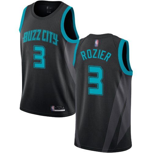 Hornets #3 Terry Rozier Black Basketball Jordan Swingman City Edition 2018/19 Jersey