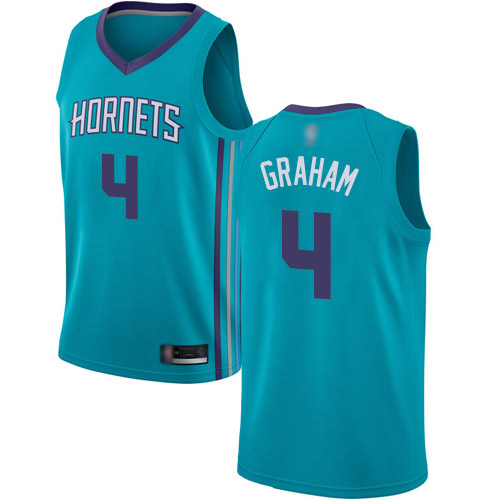 Hornets #4 Devonte Graham Teal Basketball Jordan Swingman Icon Edition Jersey - Click Image to Close