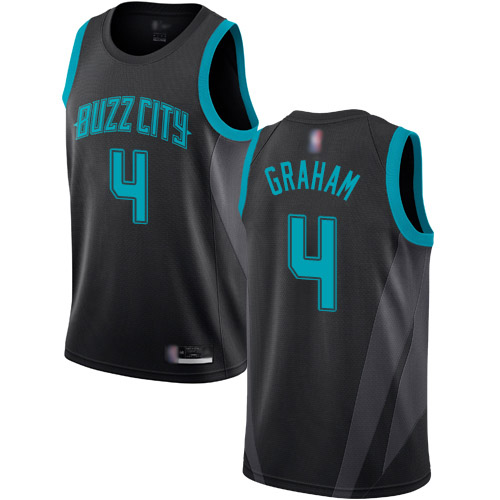 Hornets #4 Devonte Graham Black Basketball Jordan Swingman City Edition 2018/19 Jersey