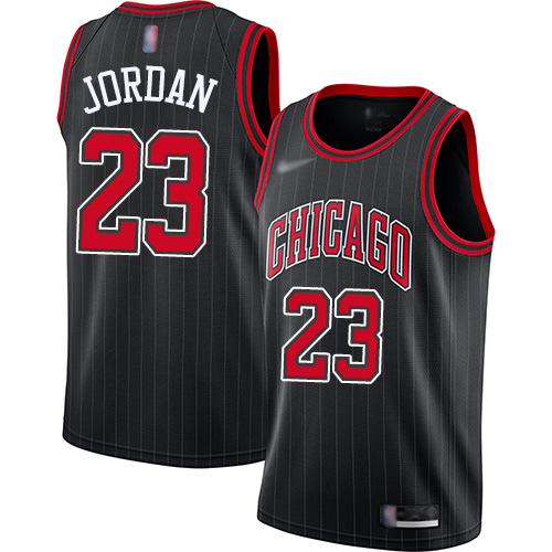 Bulls #23 Michael Jordan Black Basketball Swingman Statement Edition 2019/2020 Jersey - Click Image to Close