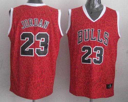 Bulls #23 Michael Jordan Red Crazy Light Stitched NBA Jersey