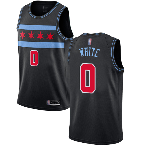 Bulls #0 Coby White Black Basketball Swingman City Edition 2018/19 Jersey