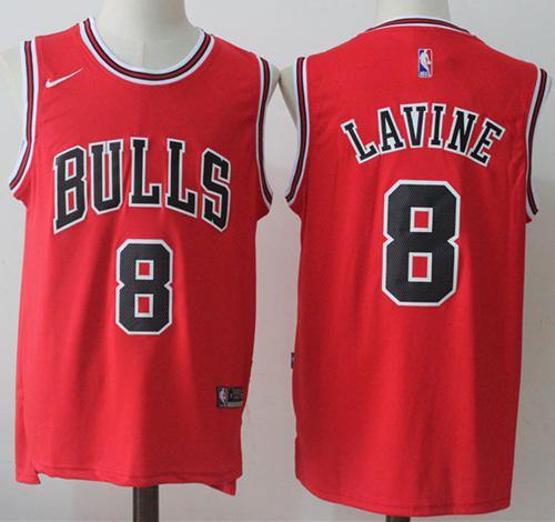 Nike Bulls #8 Zach LaVine Red NBA Swingman Icon Edition Jersey