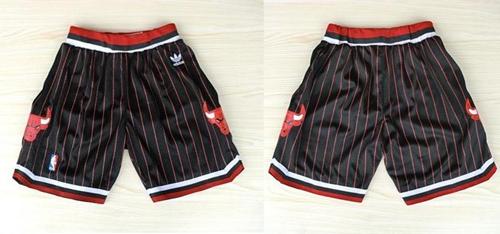 Chicago Bulls Black Strip NBA Shorts