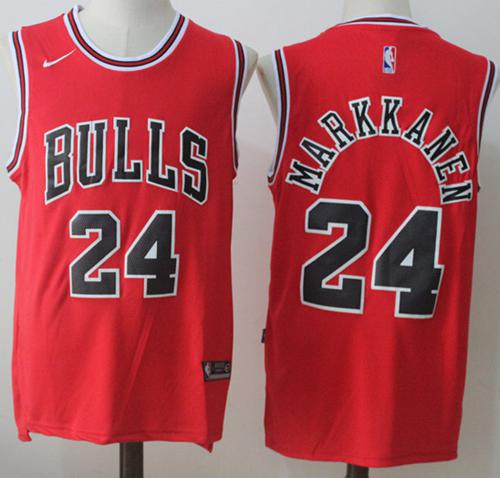 Nike Bulls #24 Lauri Markkanen Red NBA Swingman Icon Edition Jersey