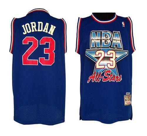 Bulls #23 Michael Jordan Blue 1992 All-Star Stitched NBA Jersey