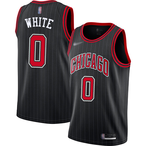 Bulls #0 Coby White Black Basketball Swingman Statement Edition 2019/2020 Jersey