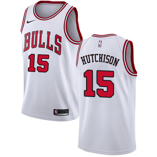 Nike Bulls #15 Chandler Hutchison White NBA Swingman Association Edition Jersey