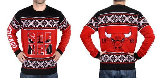 Chicago Bulls Men's NBA Ugly Sweater-1