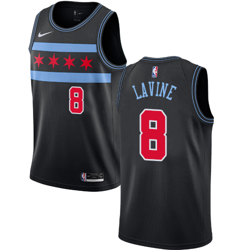 Nike Bulls #8 Zach LaVine Black NBA Swingman City Edition 2018/19 Jersey