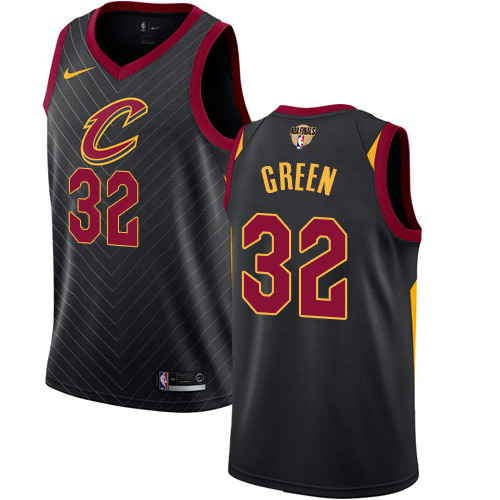 Nike Cavaliers #32 Jeff Green Black The Finals Patch NBA Swingman Statement Edition Jersey - Click Image to Close