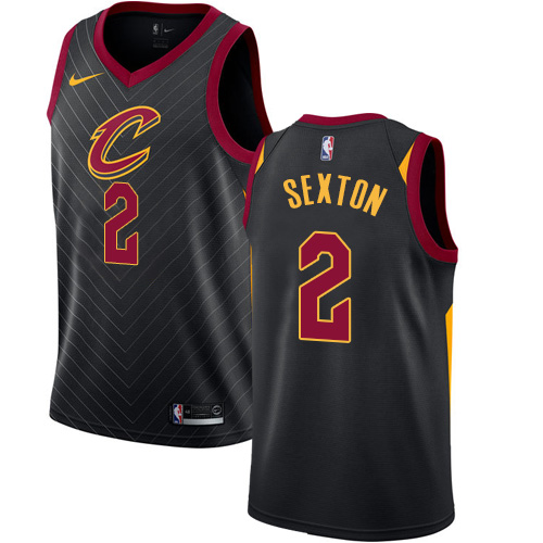 Nike Cavaliers #2 Collin Sexton Black NBA Swingman Statement Edition Jersey - Click Image to Close