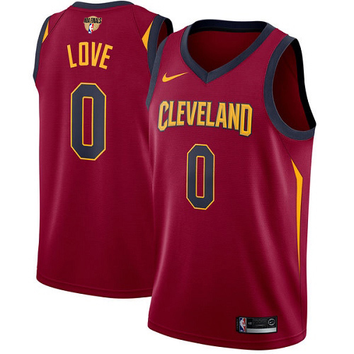 Nike Cavaliers #0 Kevin Love Red The Finals Patch NBA Swingman Icon Edition Jersey