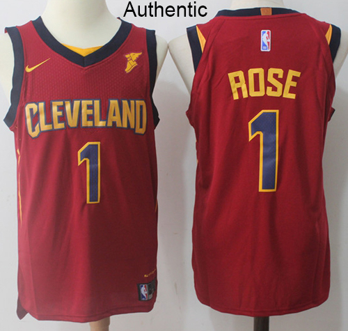 Nike Cavaliers #1 Derrick Rose Red NBA Authentic Icon Edition Jersey - Click Image to Close