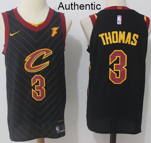 Nike Cavaliers #3 Isaiah Thomas Black NBA Authentic Statement Edition Jersey