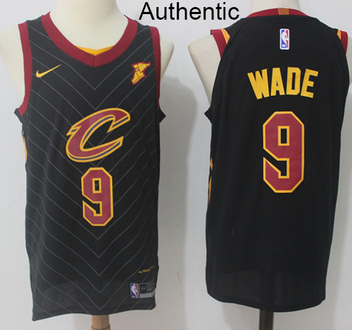 Nike Cavaliers #9 Dwyane Wade Black NBA Authentic Statement Edition Jersey