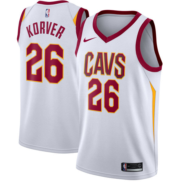 Nike Cavaliers #26 Kyle Korver White NBA Swingman Association Edition Jersey