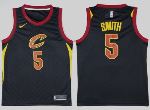 Nike Cavaliers #5 J.R. Smith Black NBA Swingman Statement Edition Jersey