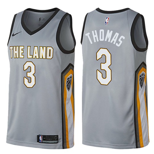 Nike Cavaliers #3 Isaiah Thomas Gray NBA Swingman City Edition Jersey