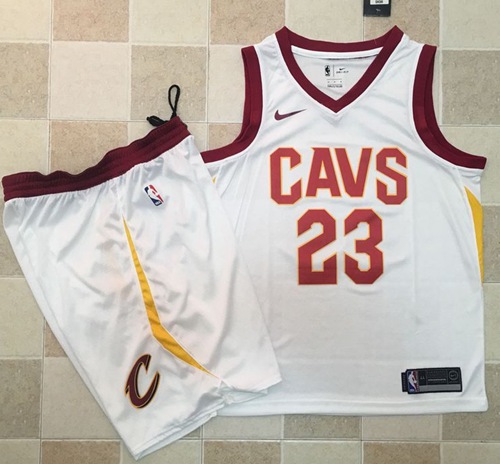 Nike Cavaliers #23 LeBron James White A Set NBA Swingman Association Edition Jersey