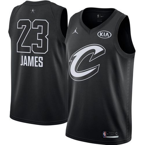 Nike Cavaliers #23 LeBron James Black NBA Jordan Swingman 2018 All-Star Game Jersey