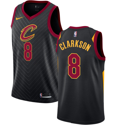 Nike Cavaliers #8 Jordan Clarkson Black NBA Swingman Statement Edition Jersey