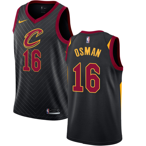 Nike Cavaliers #16 Cedi Osman Black NBA Swingman Statement Edition Jersey