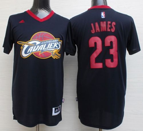 Cavaliers #23 LeBron James Black Short Sleeve Fashion Stitched NBA Jersey