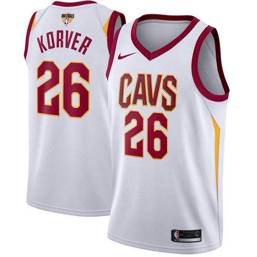 Nike Cavaliers #26 Kyle Korver White The Finals Patch NBA Swingman Association Edition Jersey