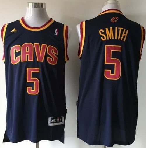 Revolution 30 Cavaliers #5 J.R. Smith Navy Blue CavFanatic Stitched NBA Jersey