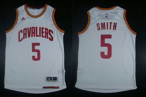 Revolution 30 Cavaliers #5 J.R. Smith White Stitched NBA Jersey