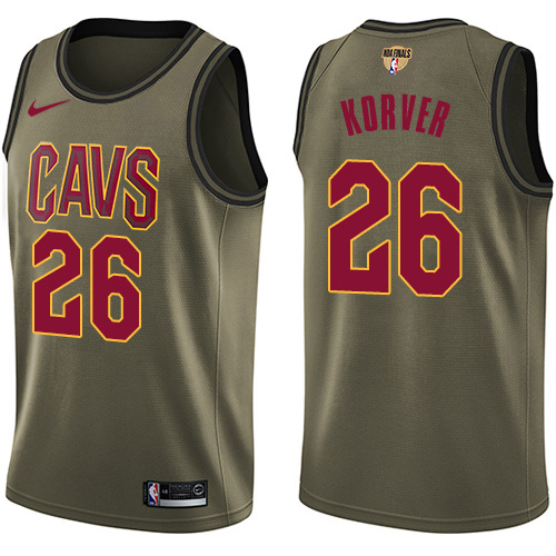 Nike Cavaliers #26 Kyle Korver Green Salute to Service The Finals Patch NBA Swingman Jersey - Click Image to Close