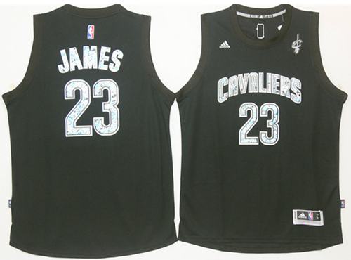 Cavaliers #23 LeBron James Black Diamond Fashion Stitched NBA Jersey