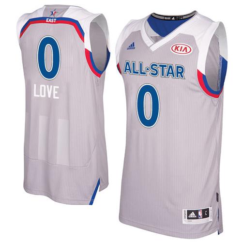 Cavaliers #0 Kevin Love Gray 2017 All-Star Stitched NBA Jersey