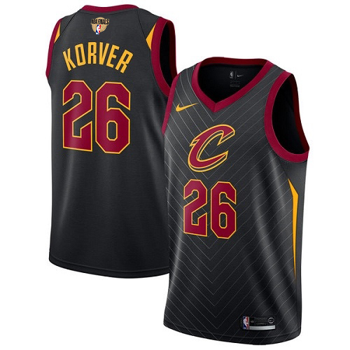 Nike Cavaliers #26 Kyle Korver Black The Finals Patch NBA Swingman Statement Edition Jersey - Click Image to Close