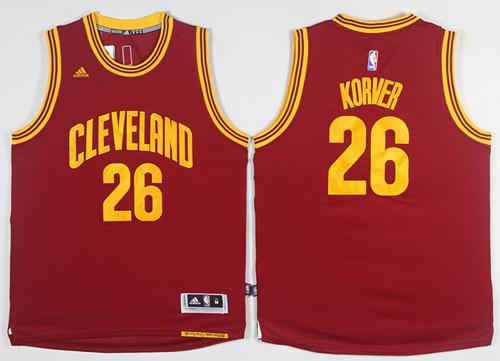 Cavaliers #26 Kyle Korver Red Stitched NBA Jersey