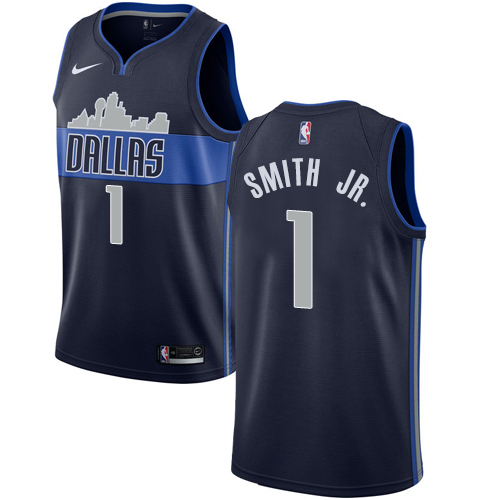 Nike Mavericks #1 Dennis Smith Jr. Navy NBA Swingman Statement Edition Jersey