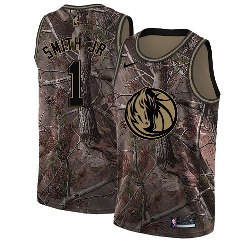 Nike Mavericks #1 Dennis Smith Jr. Camo NBA Swingman Realtree Collection Jersey