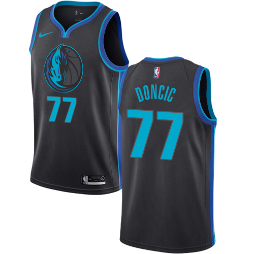 Nike Mavericks #77 Luka Doncic Anthracite NBA Swingman City Edition 2018/19 Jersey