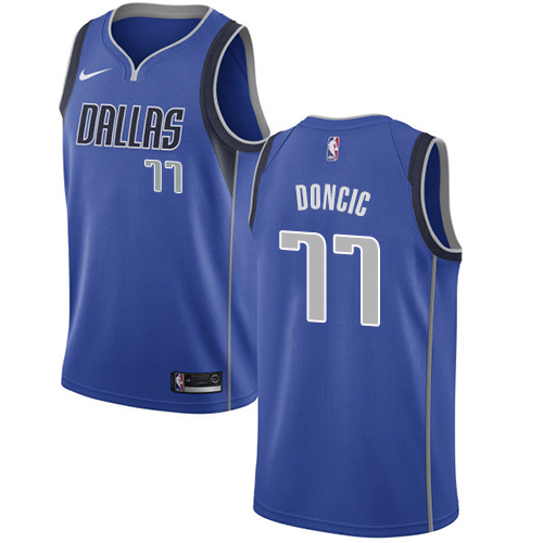 Nike Mavericks #77 Luka Doncic Royal NBA Swingman Icon Edition Jersey - Click Image to Close