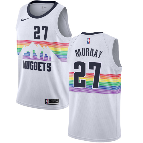 Nike Nuggets #27 Jamal Murray White NBA Swingman City Edition 2018/19 Jersey