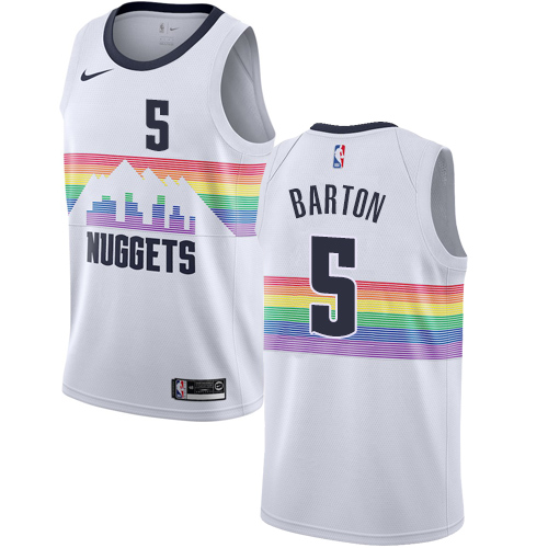 Nike Nuggets #5 Will Barton White NBA Swingman City Edition 2018/19 Jersey