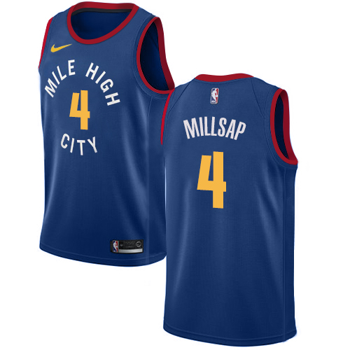 Nike Nuggets #4 Paul Millsap Blue NBA Swingman Statement Edition Jersey