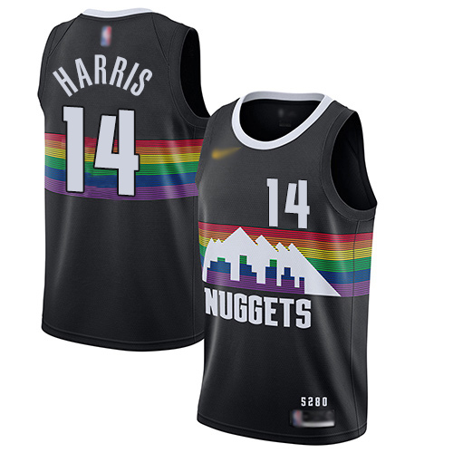 Nuggets #14 Gary Harris Black Basketball Swingman City Edition 2019/20 Jersey