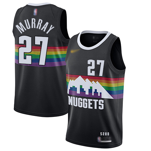 Nuggets #27 Jamal Murray Black Basketball Swingman City Edition 2019/20 Jersey