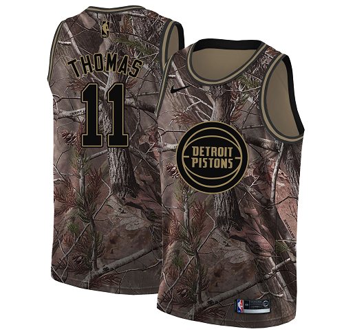 Pistons #11 Isiah Thomas Camo Basketball Swingman Realtree Collection Jersey