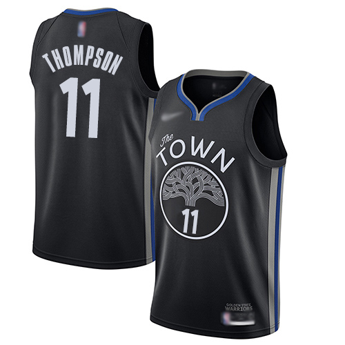 Warriors #11 Klay Thompson Black Basketball Swingman City Edition 2019/20 Jersey