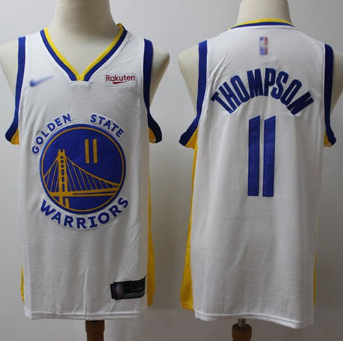 Warriors #11 Klay Thompson White Basketball Swingman Association Edition 2019/2020 Jersey